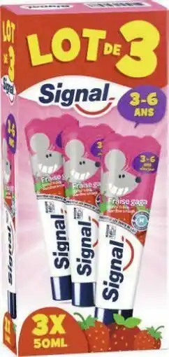 Géant Casino Dentifrice Fraise gaga 3-6 ans offre