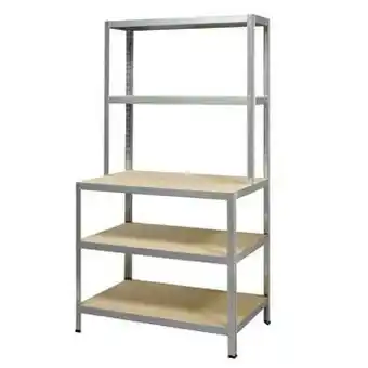 Auchan ÉTABLI ACIER STRONG WORK 5 TABLETTES offre