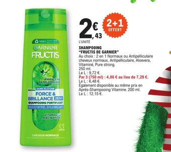 E.Leclerc SHAMPOOING "FRUCTIS DE GARNIER" offre