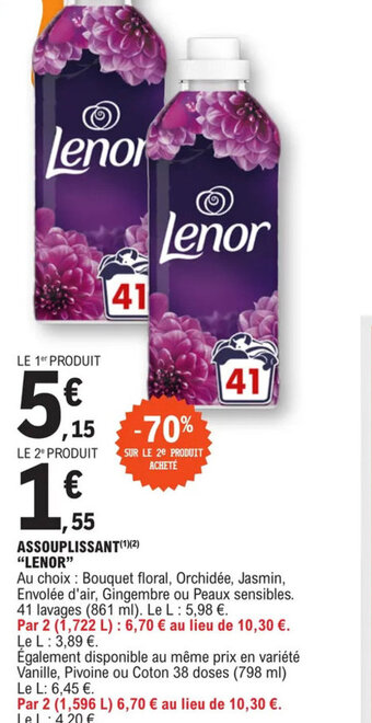 E.Leclerc ASSOUPLISSANT(¹)(2) "LENOR" offre