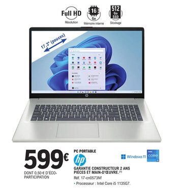 E.Leclerc PC PORTABLE offre
