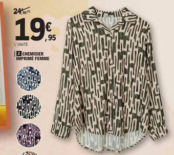 E.Leclerc CHEMISIER IMPRIMÉ FEMME offre