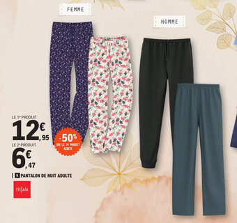 E.Leclerc PANTALON DE NUIT ADULTE offre
