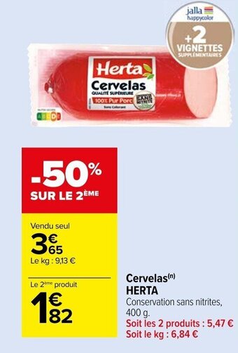 Carrefour Market Cervelas(n) HERTA offre