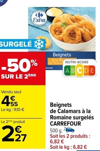 Carrefour Market Beignets de Calamars à la Romaine surgelés CARREFOUR offre