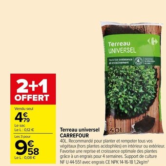 Carrefour Market Terreau universel CARREFOUR offre