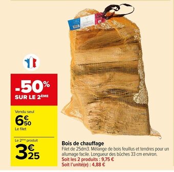 Carrefour Market Bois de chauffage offre