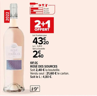 Carrefour Market ROSÉ DES SOURCES offre