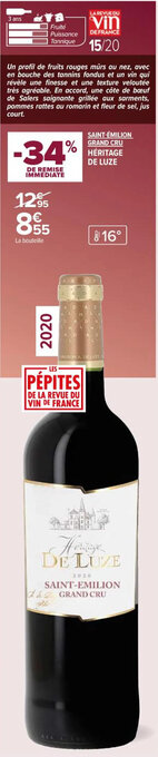 Carrefour Market SAINT-ÉMILION GRAND CRU HÉRITAGE DE LUZE offre