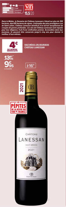 Carrefour Market HAUT MÉDOC CRU BOURGEOIS CHÂTEAU LANESSAN offre