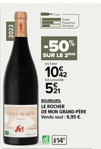 Carrefour Market BOURGUEIL LE ROCHER DE MON GRAND-PÈRE offre