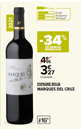 ESPAGNE RIOJA MARQUES DEL CRUZ