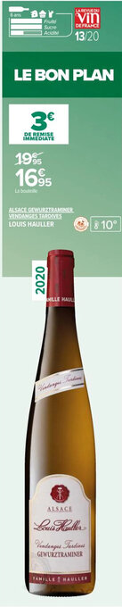 ALSACE GEWURZTRAMINER VENDANGES TARDIVES LOUIS HAULLER