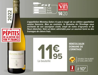 Carrefour Market MENETOU SALON DOMAINE DE L'ERMITAGE offre