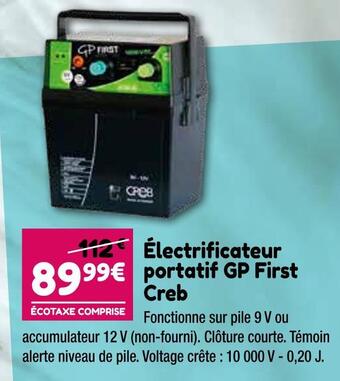 Creb électrificateur portatif gp first