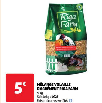 Auchan MÉLANGE VOLAILLE D'AGRÉMENT RIGA FARM offre