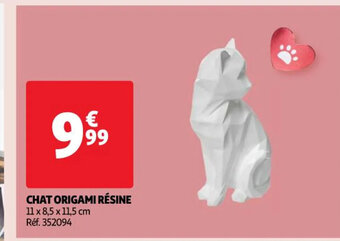 Auchan CHAT ORIGAMI RÉSINE offre