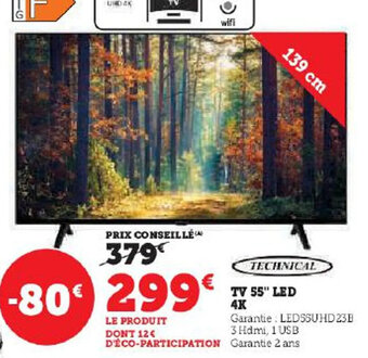 Hyper U TV 55 LED 4K offre