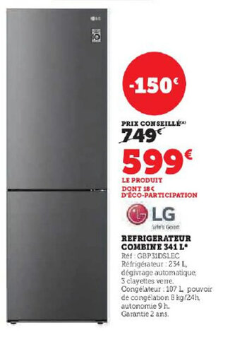 REFRIGERATEUR COMBINE 341 L