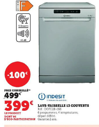 Hyper U LAVE-VAISSELLE 13 COUVERTS offre