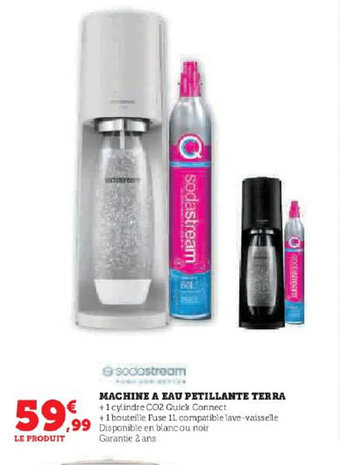 Hyper U MACHINE A EAU PETILLANTE TERRA offre