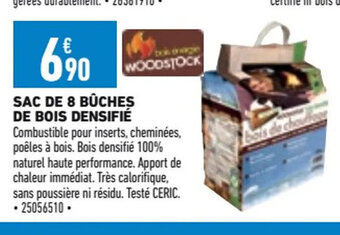 Brico Cash SAC DE 8 BÛCHES DE BOIS DENSIFIE offre