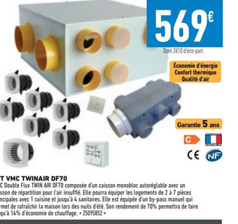Brico Cash KIT VMC TWINAIR DF70 offre