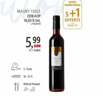 Lidl Maury Tuilé 2018 Aop 16,50% Vol. offre