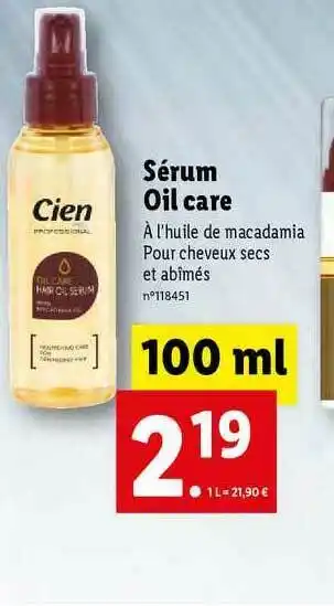 Sérum Oil Care Cien