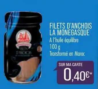 Match Filets D'anchois La Monegasque offre