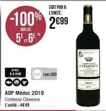 Aop Médoc 2019 Comtesse Clémence