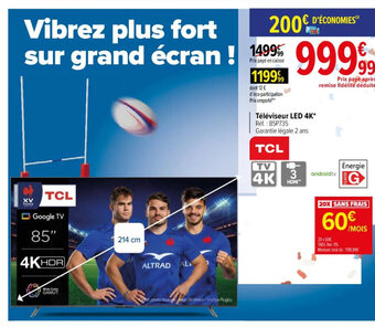 Carrefour Téléviseur LED 4K offre