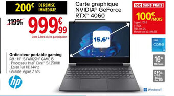 Carrefour Ordinateur portable gaming offre