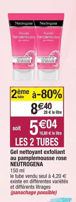 Migros Gel Nettoyant Exfoliant Au Pamplemousse Rose NEUTROGENA offre