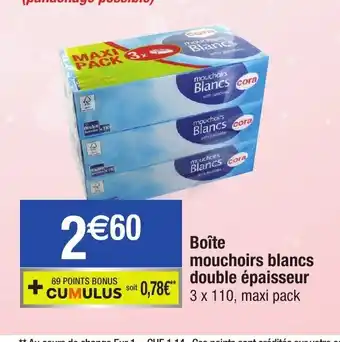 Boite Mouchoirs Blancs Double èpaisseur