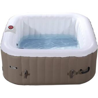 Decathlon Spa gonflable monac en pvc - 4 places - taupe/creme offre