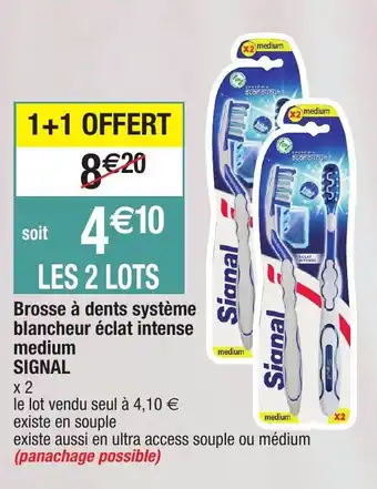 Migros Brosse à dents système blancheur éclat intense medium signal offre