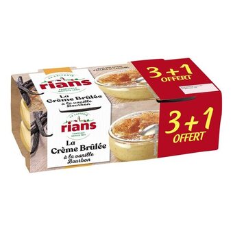 Carrefour Rians crème brûlée à la vanille offre