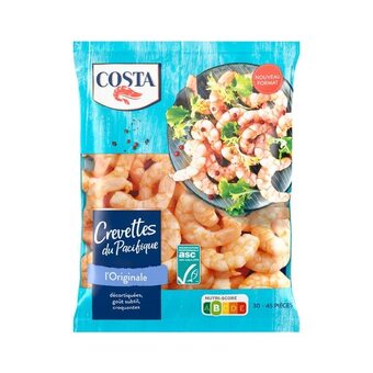 Carrefour Costa crevettes décortiquées cuites surgelées asc offre