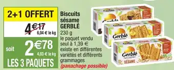 Biscuits sésame gerblé