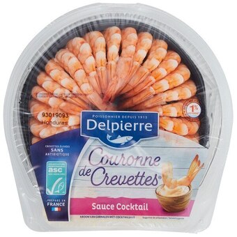 Carrefour Couronne de queues de crevettes sauce cocktail delpierre offre