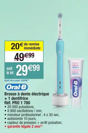 Migros Brosse à dents électrique + 1 dentifrice offre