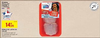 Intermarché Volaé râble de lapin x4 offre