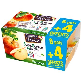 Carrefour Market Charles & alice dessert fruitier sans sucres ajoutés offre