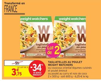 Intermarché Weight watchers tagliatelles au poulet offre