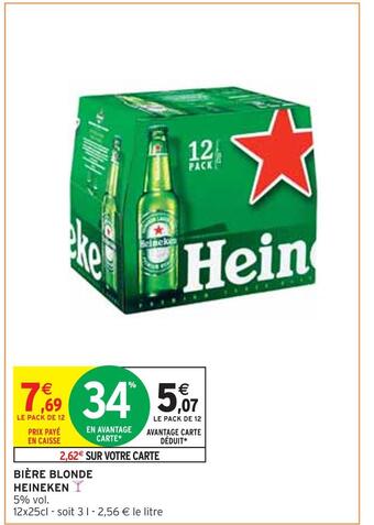 Intermarché Heineken bière blonde offre