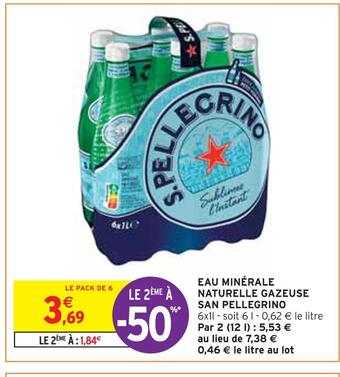 San pellegrino eau minérale naturelle gazeuse