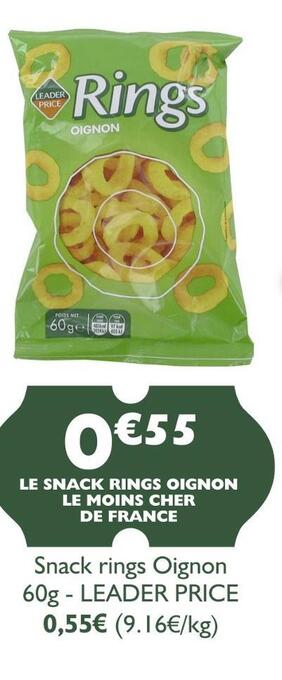 Leader price snack rings oignon