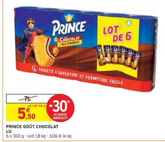 Intermarché Lu prince goût chocolat offre