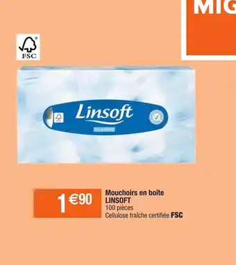 Migros Mouchoirs en boîte linsoft offre